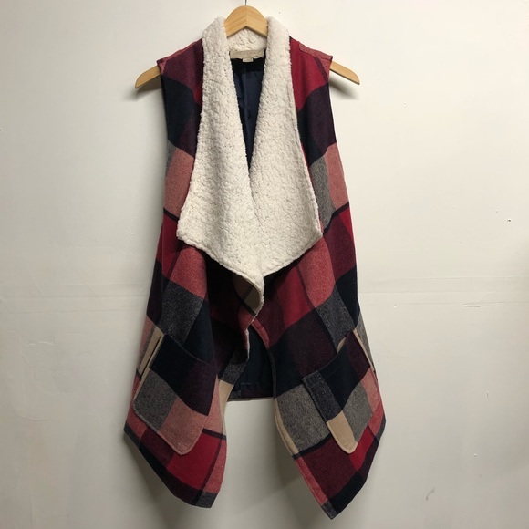 Paper Crane Jackets & Blazers - Tartan wool vest paper Crane size Medium